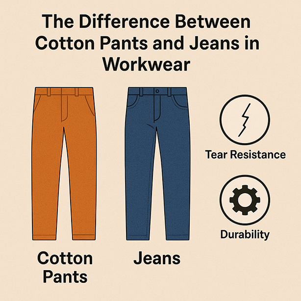 The Difference Between Cotton Pants and Jeans in Workwear
